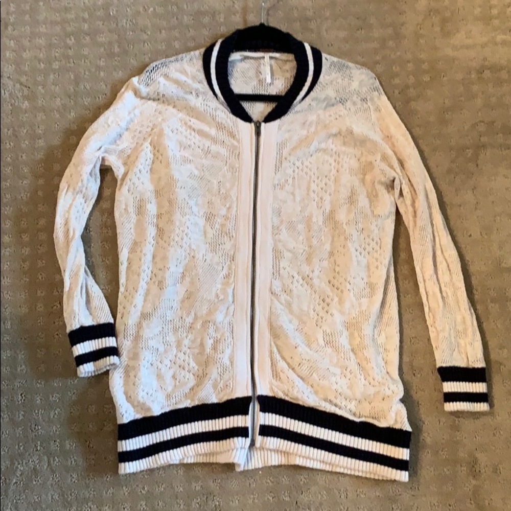 Cozy free people zip up sweater